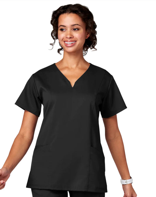 META LADIES VENTRAL V-NECK NURSING SCRUB TOP