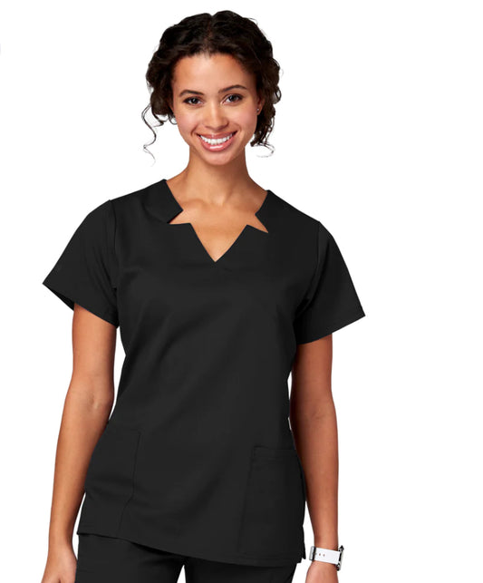 META LADIES NOTCH NURSING SCRUB TOP