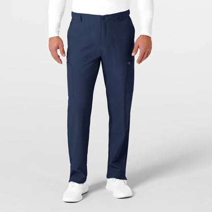 W123 MEN'S FLAT FRONT CARGO NURSING SCRUB PANT