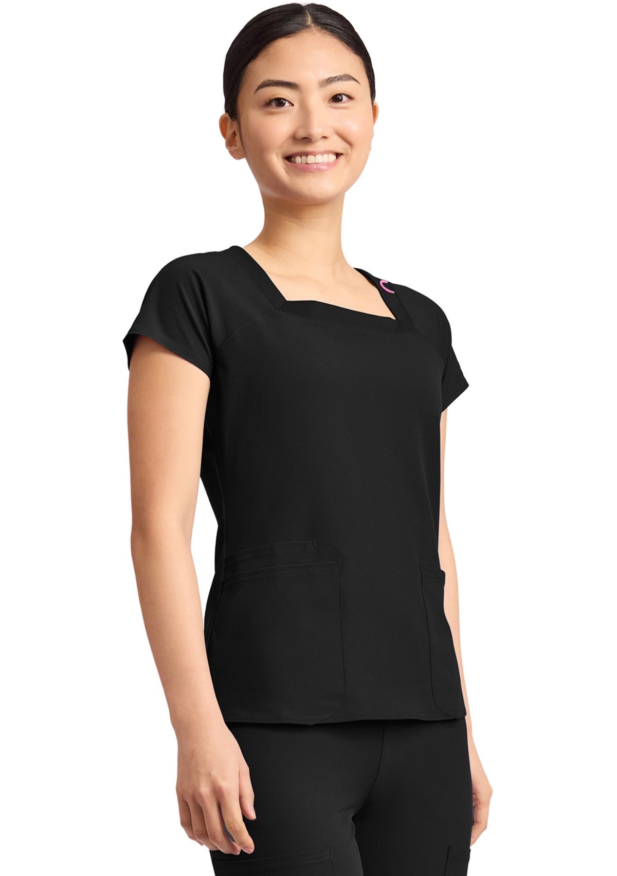 MEDCOUTURE AMP WOMEN'S 3-POCKET SQUARE NECK TOP