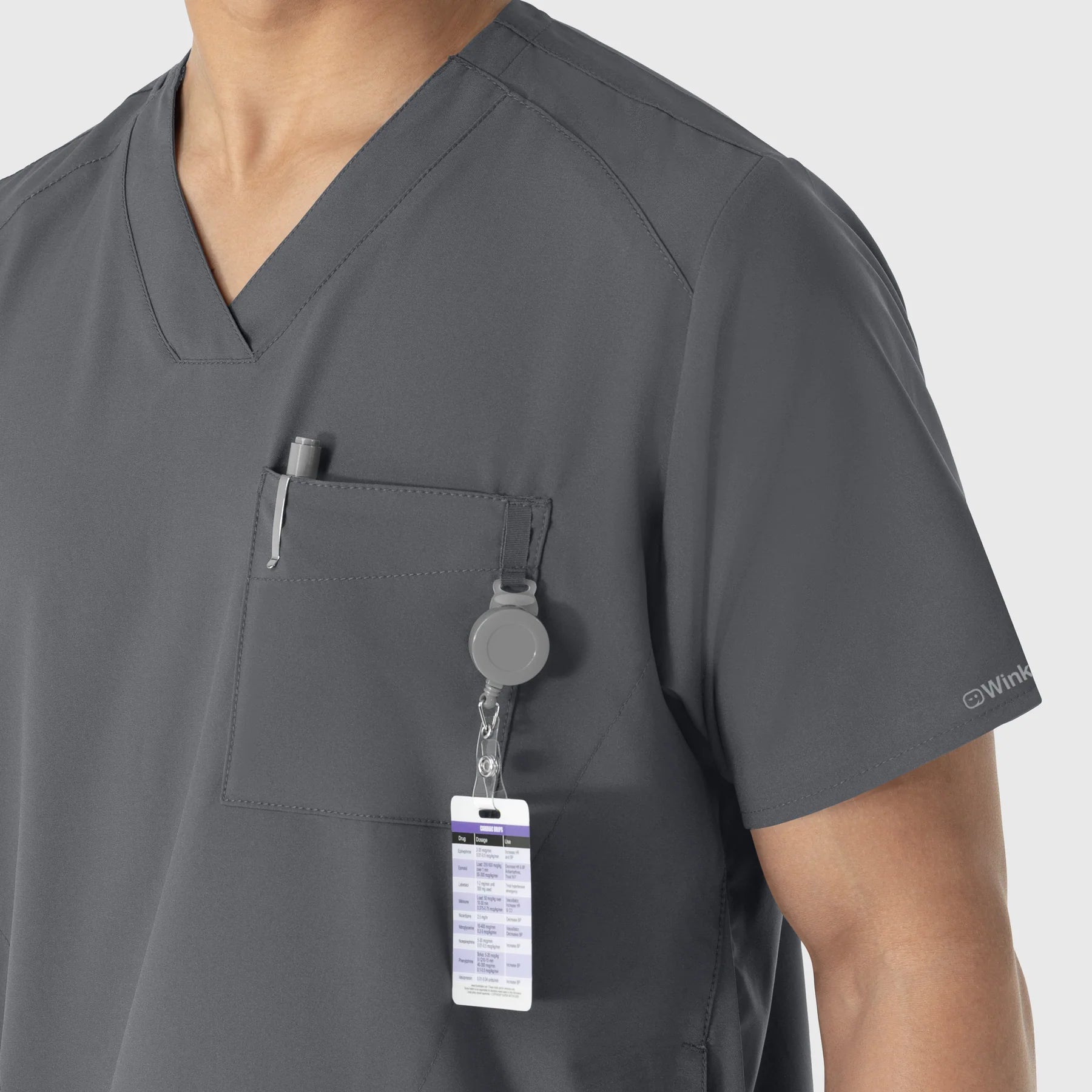 WINK W123 MEN'S V-NECK SCRUB TOP