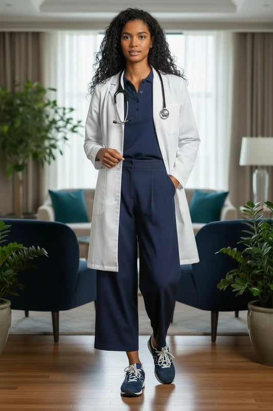 RENEW WOMEN’S CROPPED WIDE LEG SCRUB TROUSER