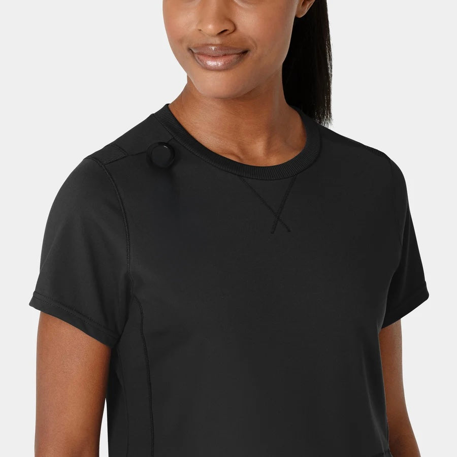 RENEW KNIT WOMEN'S FLEX-N-REACH CREW NECK SCRUB TOP