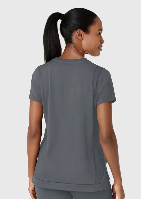 RENEW KNIT WOMEN'S FLEX-N-REACH CREW NECK SCRUB TOP