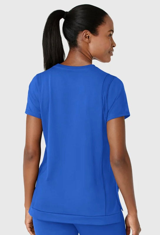 RENEW KNIT WOMEN'S FLEX-N-REACH CREW NECK SCRUB TOP