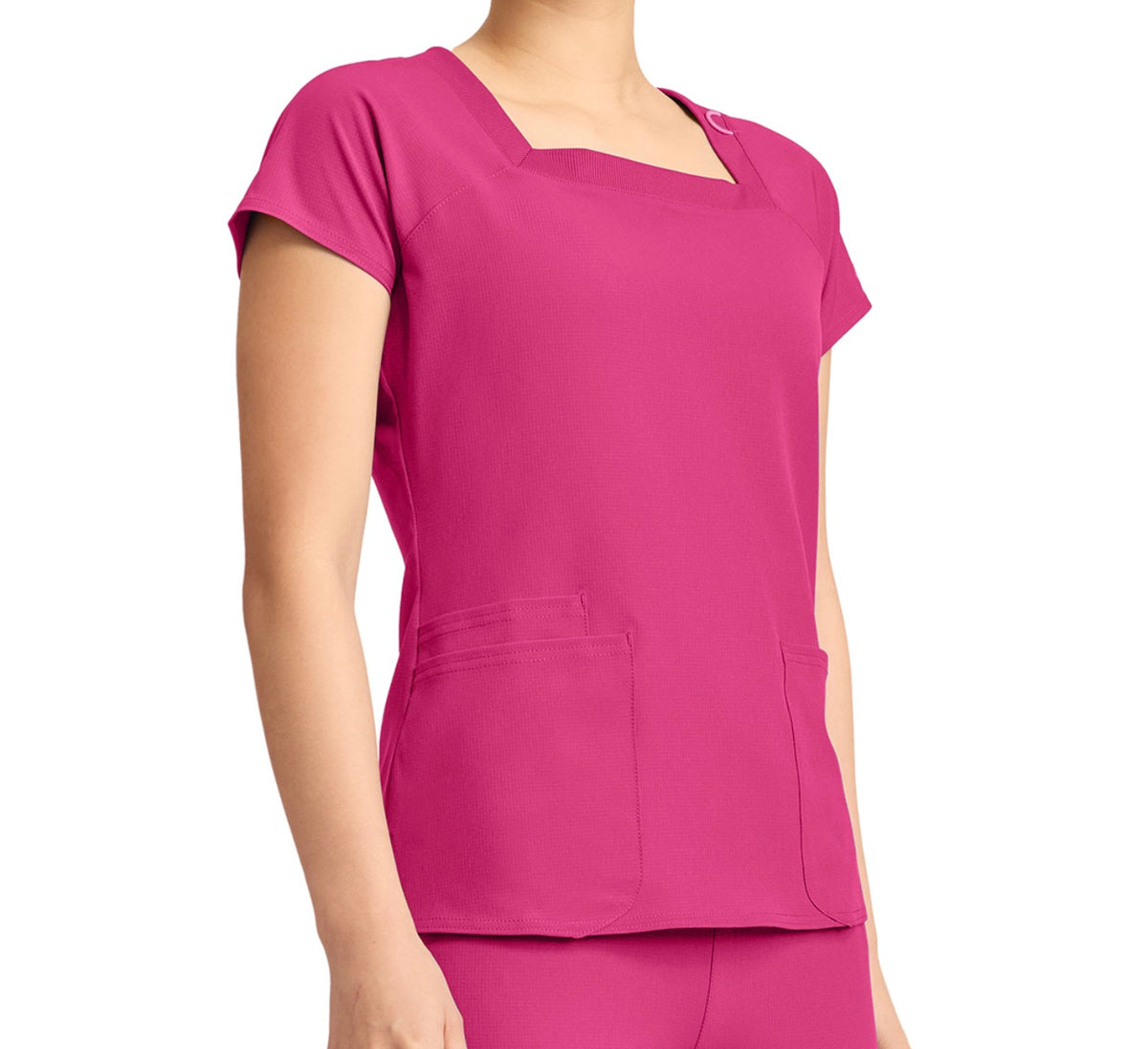 MEDCOUTURE AMP WOMEN'S 3-POCKET SQUARE NECK TOP