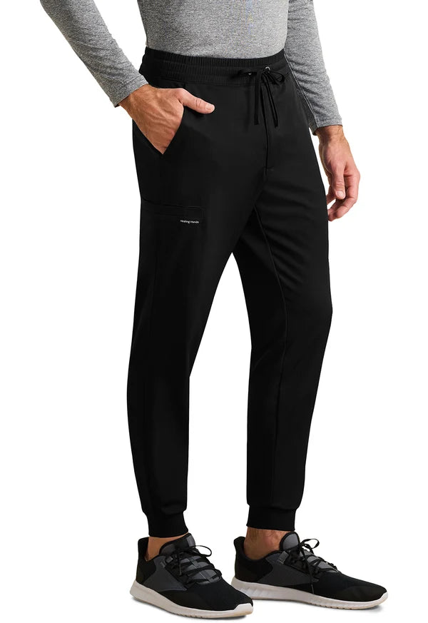 HEALING HANDS WORKS RAFAEL MEN'S MID RISE ZIP FLY JOGGER