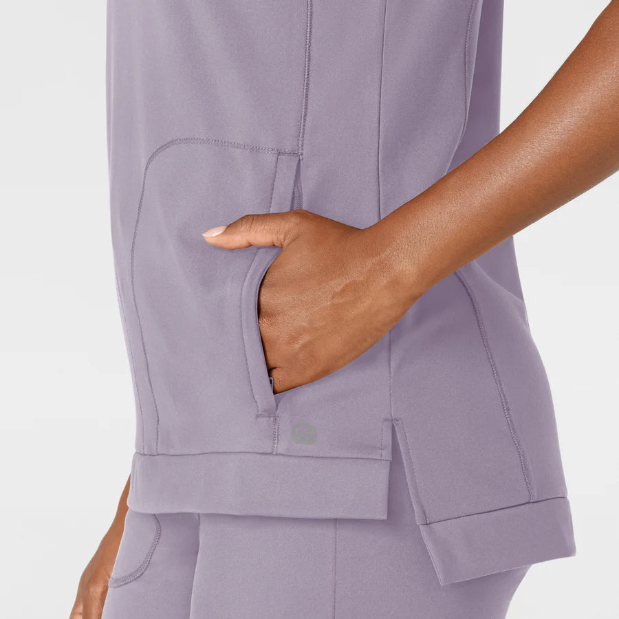 RENEW KNIT WOMEN'S FLEX-N-REACH CREW NECK SCRUB TOP