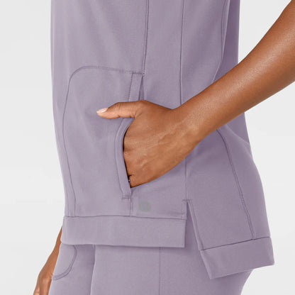 RENEW KNIT WOMEN'S FLEX-N-REACH CREW NECK SCRUB TOP