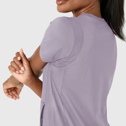 RENEW KNIT WOMEN'S FLEX-N-REACH CREW NECK SCRUB TOP