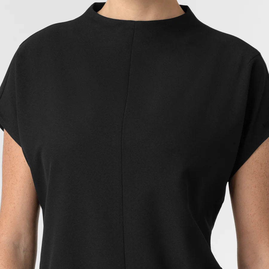 BLK EDITION WOMEN’S MOCK NECK NURSING SCRUB BLOUSE