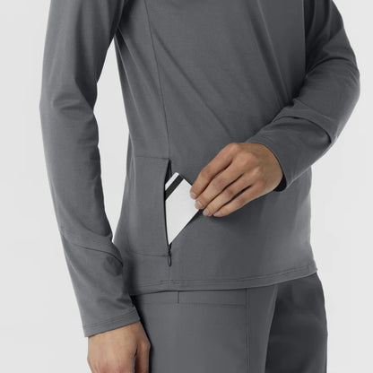 WOMEN'S WATCH WINDOW QUARTER ZIP NURSING SCRUB TOP