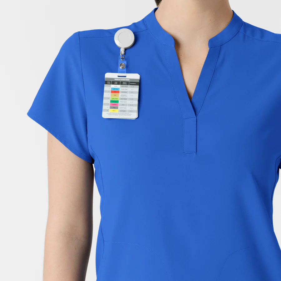 RENEW WOMEN’S MANDARIN COLLAR NURSING SCRUB TOP
