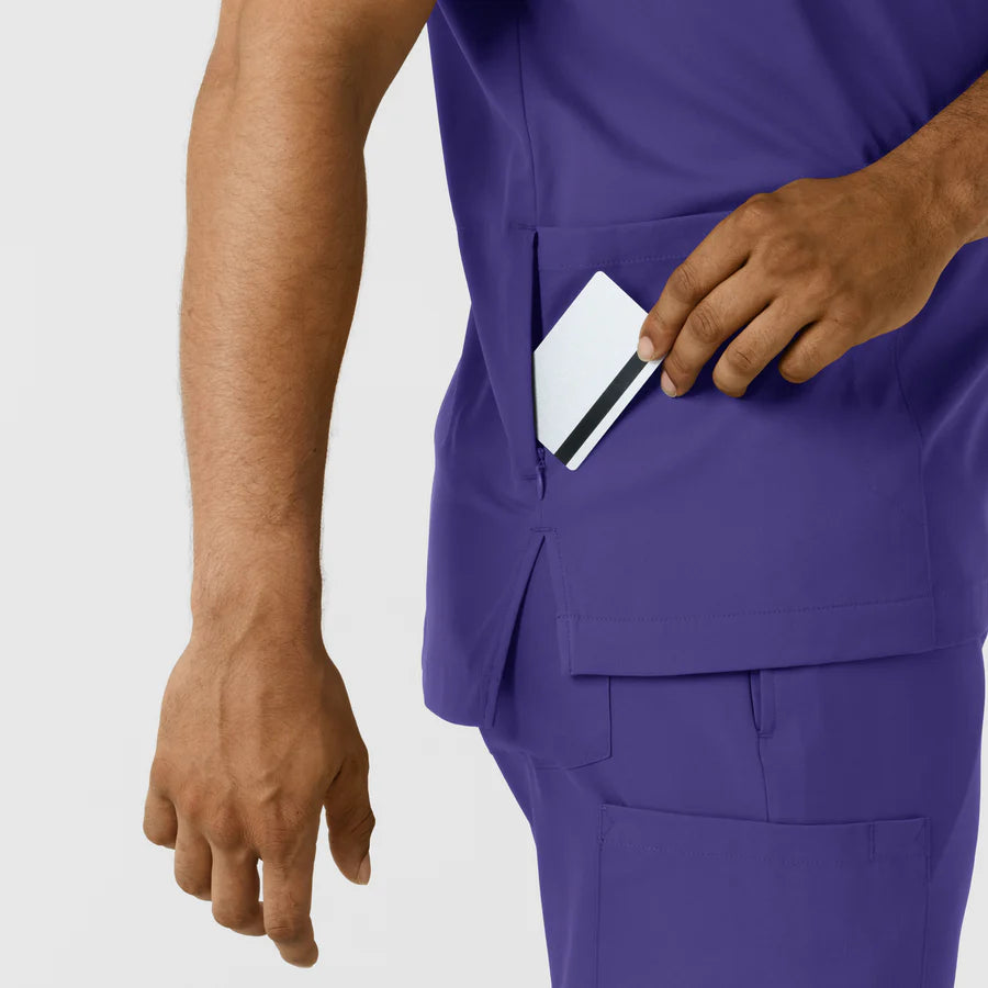 BOUNDLESS MEN'S MULTI POCKET NURSING SCRUB TOP