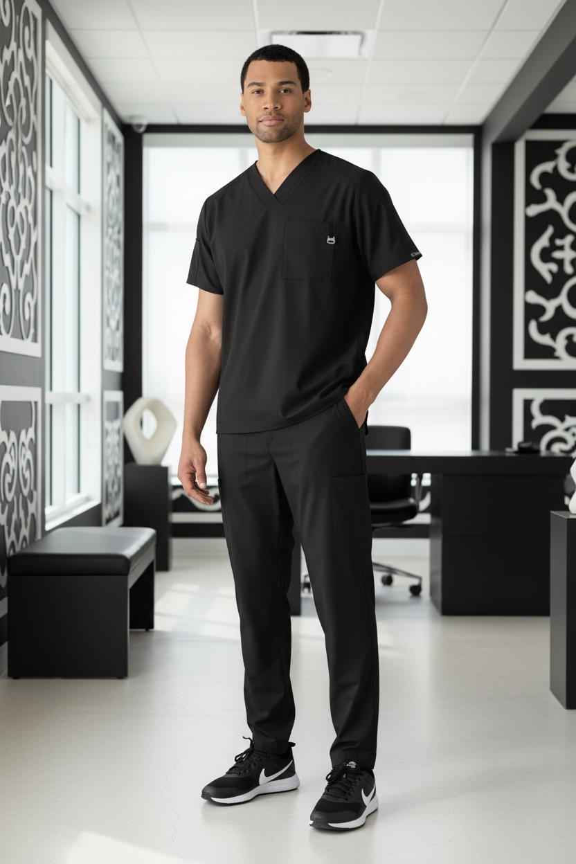 WINK W123 MEN'S V-NECK NURSING SCRUB TOP