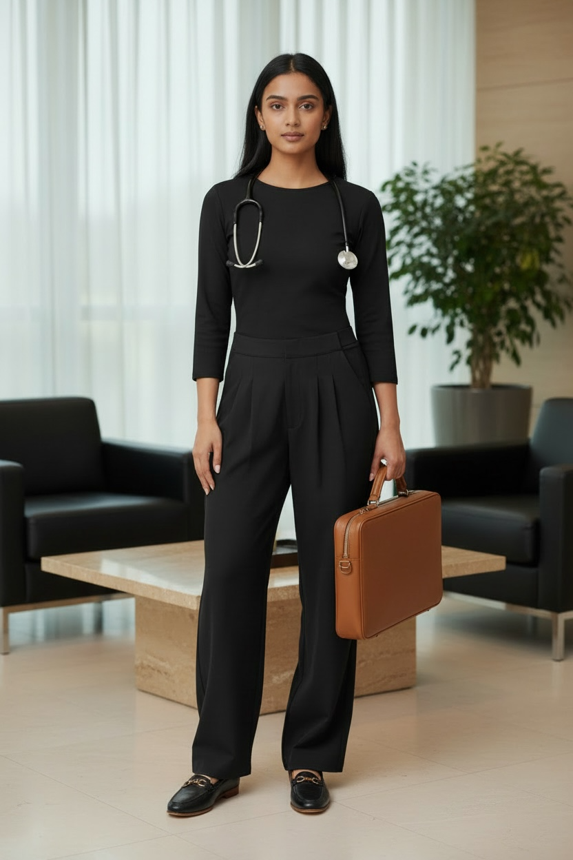 BLK EDITION WOMEN'S WIDE LEG NURSING SCRUB TROUSER