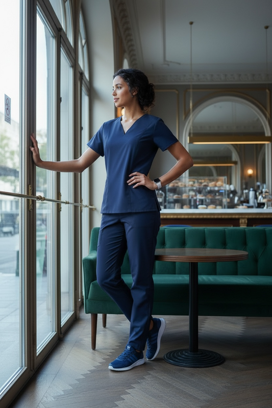 META LADIES VENTRAL V-NECK TOP