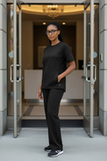 RENEW KNIT WOMEN'S FLEX-N-REACH CREW NECK SCRUB TOP