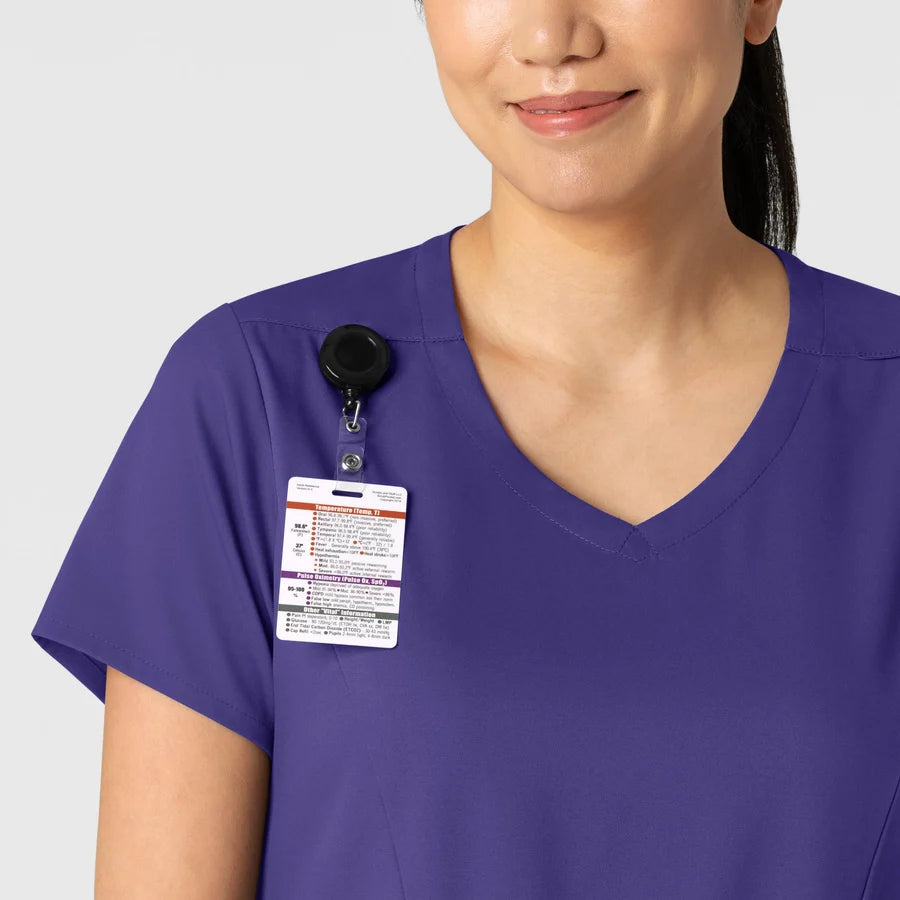 BOUNDLESS WOMEN’S TWO POCKET V-NECK NURSING SCRUB TOP
