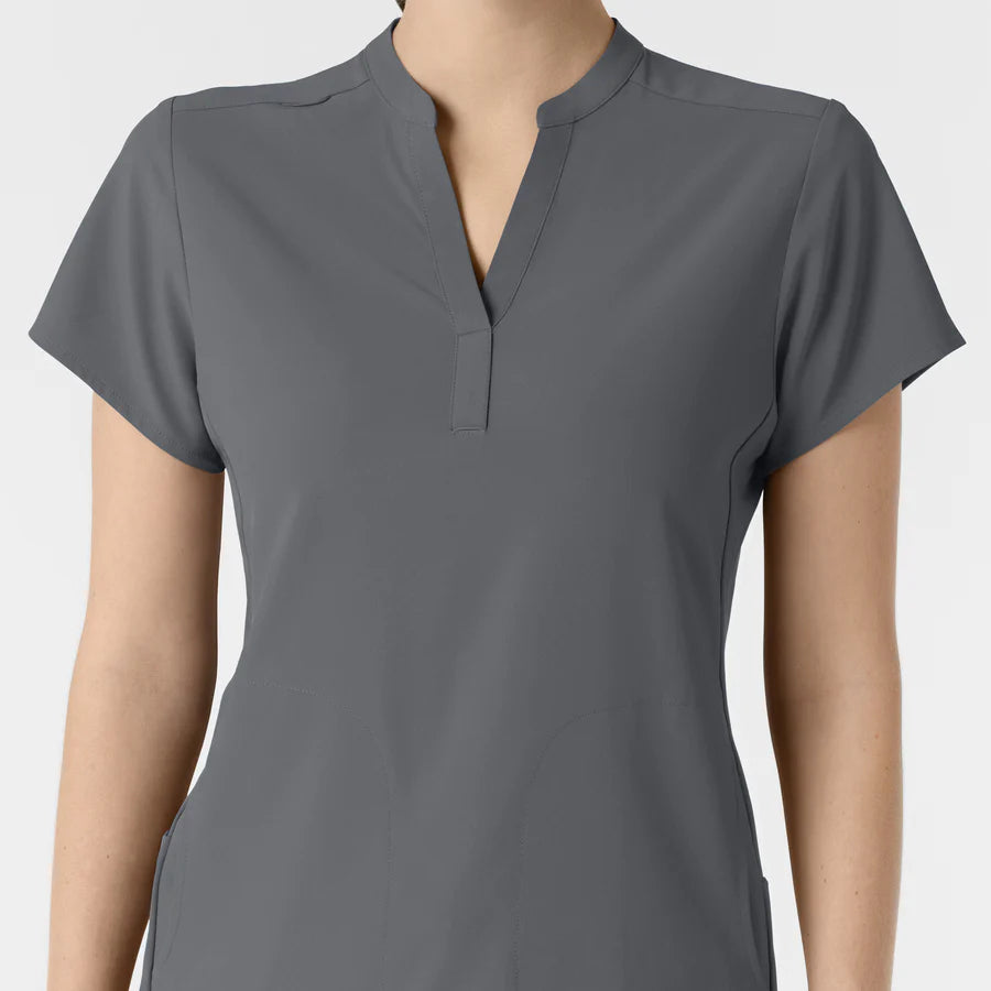 RENEW WOMEN’S MANDARIN COLLAR NURSING SCRUB TOP