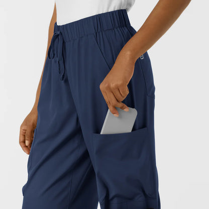 BOUNDLESS WOMEN'S WIDE LEG DOUBLE CARGO SCRUB PANT