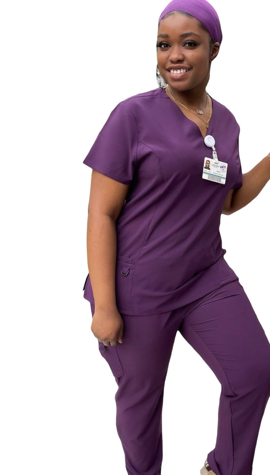 CLEARANCE CLASSY MOCK WRAP SCRUBS